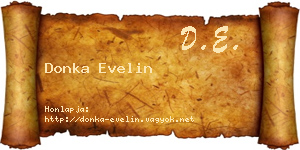 Donka Evelin névjegykártya